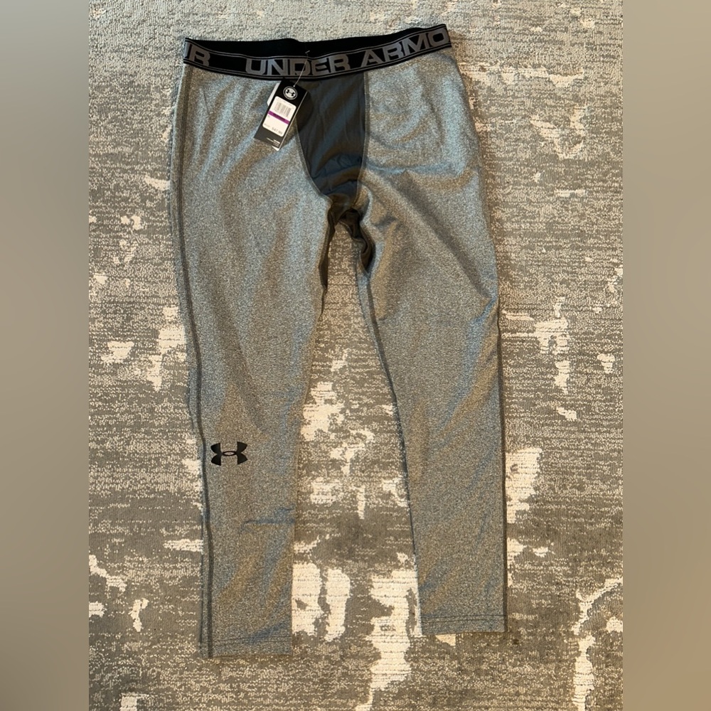 Mens Under Armour Coldgear Leggings Pants Black (XXL)